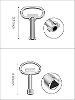 Vista 3 de daier Juego de llaves multifuncionales de utilidad de 6 piezas, juego de llaves de plomero, llave triangular + llave cruzada de servicio de 4 vías +