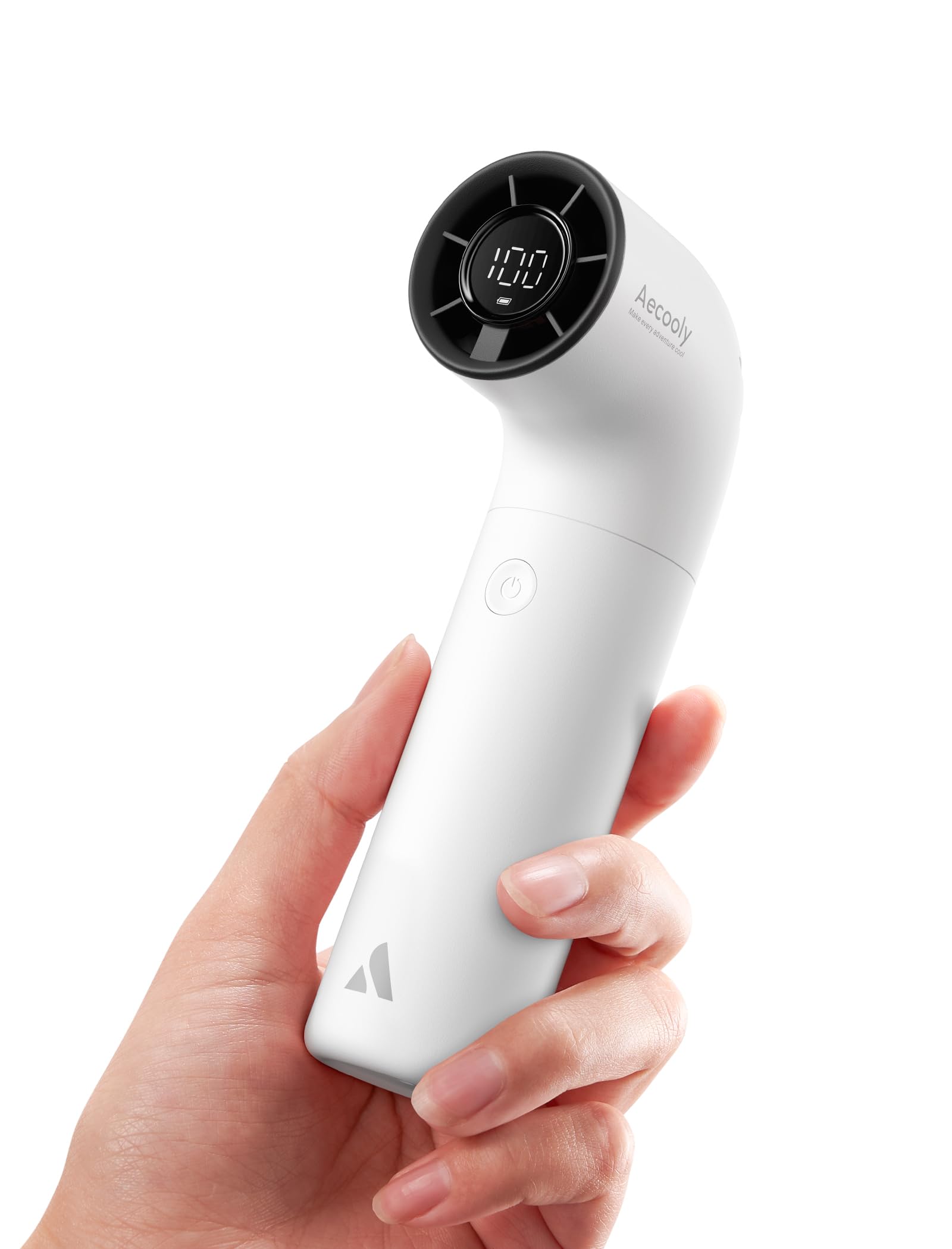 Aecooly Portable Handheld Fan, Turbo Mini Fan, 16500 RPM High Speed Aero, 5 Speeds, Up to 14 Hours Cooling Time, Pocket Fan Battery for Travel, Gifts for Women, White-image-24