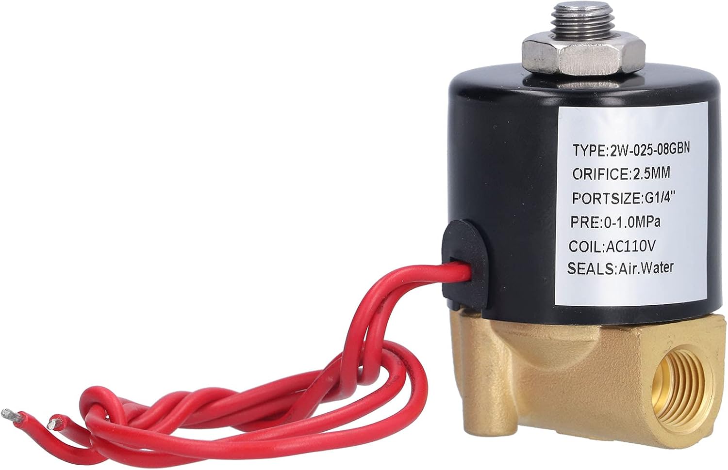 Electric Solenoid Valve, 12v Solenoid Valve Low Power for Low Pressure Piping System