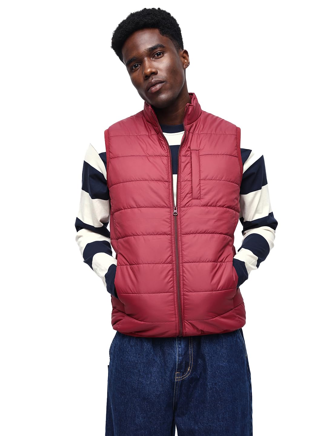 dennis lingo Men Regular Fit Polyester Sleeveless Solid Jackets-picture-10