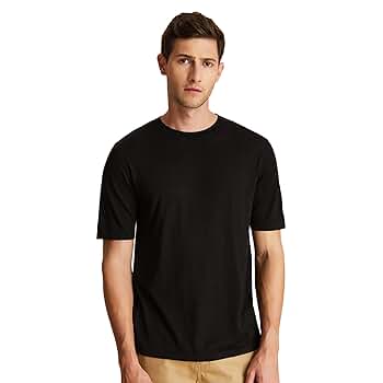 Tシャツ・カットソー SPARKLING CASHMERE AND SILK LIGHTWEIGHT T-SHIRT GreenMount Summer Silk Cashmere Essential Round Neck T-Shirt