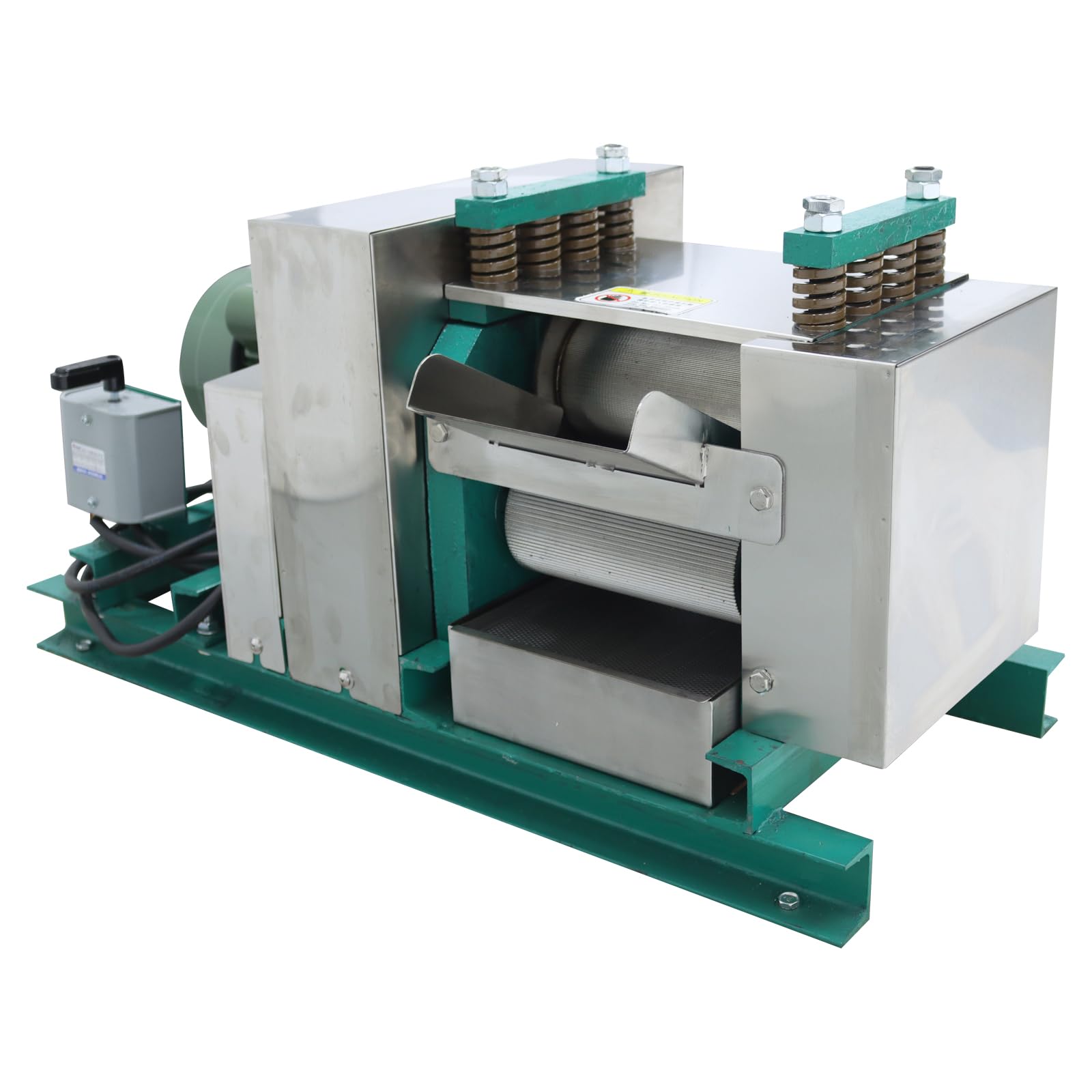 Exprimidor eléctrico de escritorio de 220 V con 3 rodillos, capacidad de trituración de caña de azúcar de 1,763.7 lbs/h, alto rendimiento de jugo, exprimidor de caña de azúcar de 3500 W 7