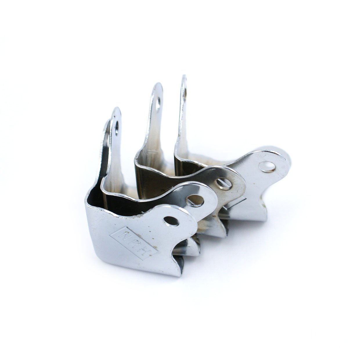 (D90) Set of 4 Durable Guitar Amp Speaker Cabinet Steel Corners 3 Legs 31mm CHRO