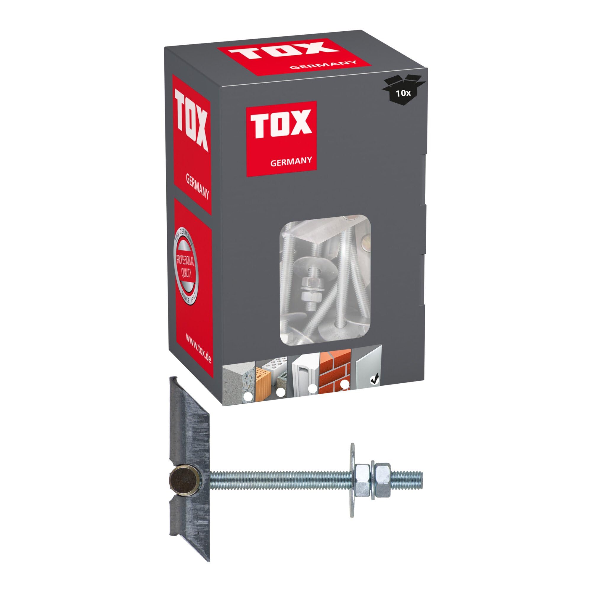 TOX 023100071 - Kippdübel KD-D8 SAPGAT PRO 8/-L-100 mm, 20 Stück