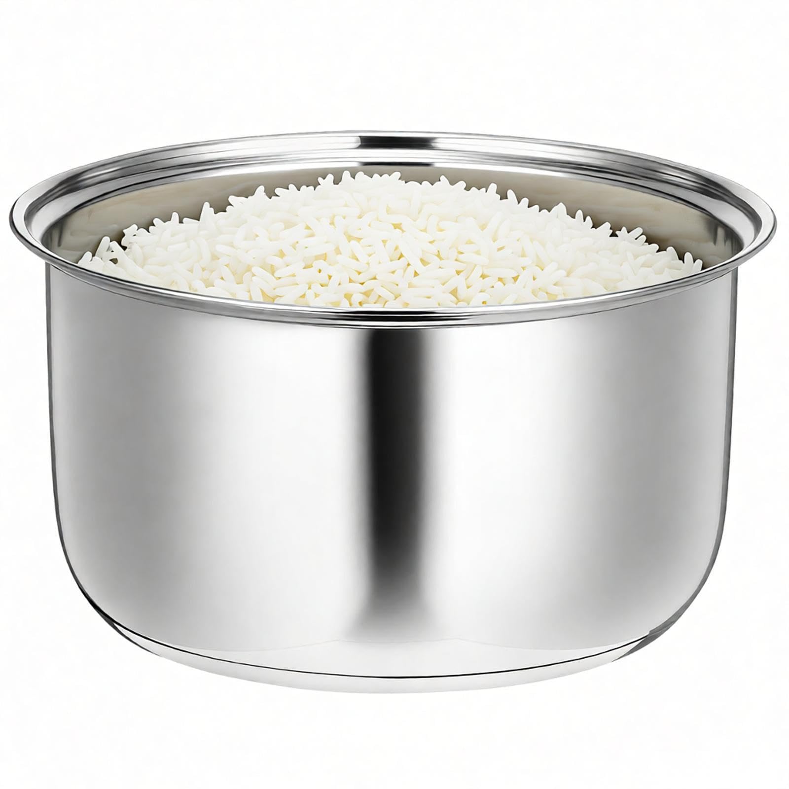 Rice Cooker Stainless Steel Inner Pot, Food-Grade 304, Coating-Free Non-Stick, Easy to Clean with Even Heating (4.0L)
