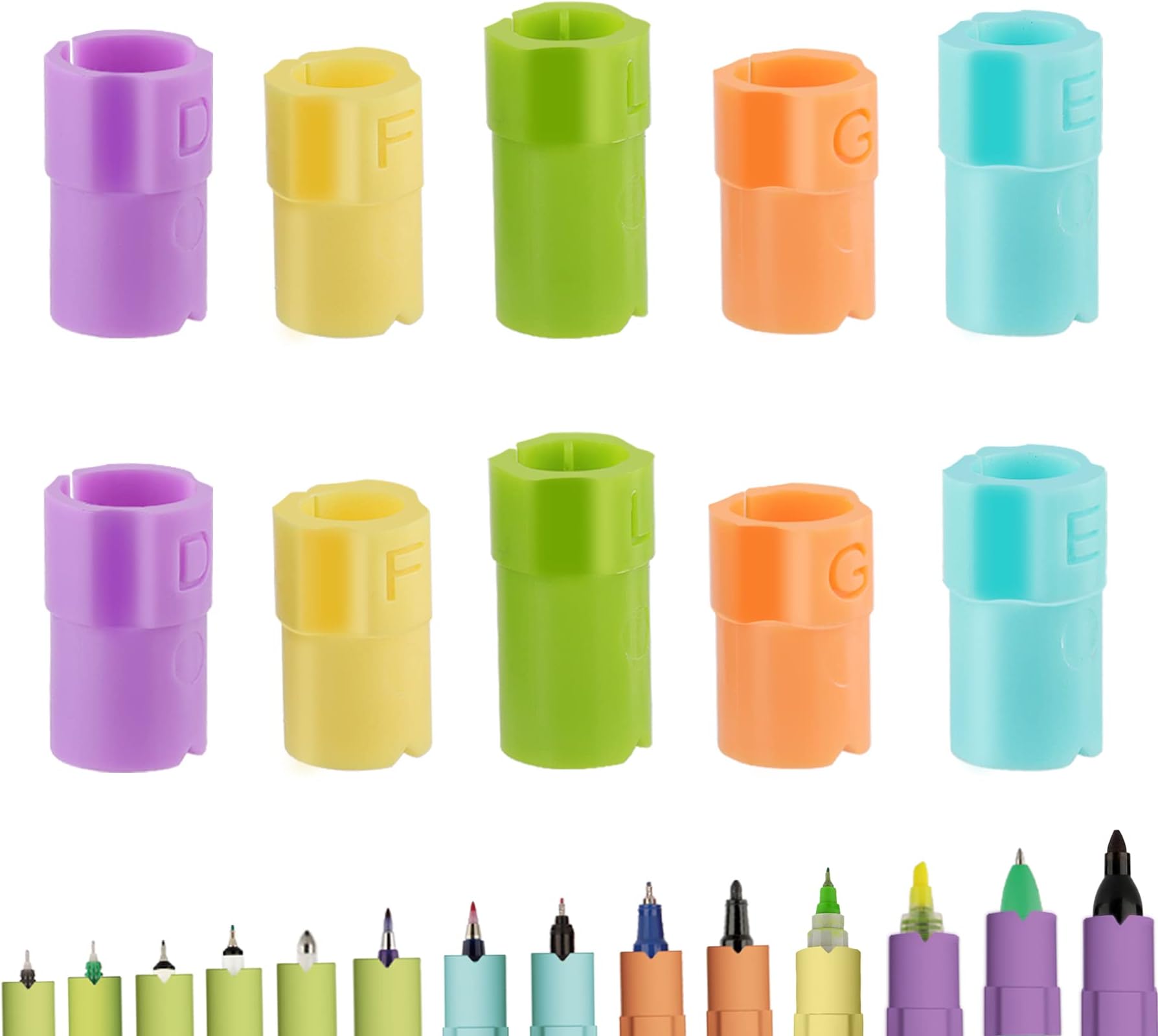 Pens Adapters for Cricut Explore 3 Air 2 Air Maker 3 Maker,Replace The Original Adapter,Compatible with Sharpie (Fine Point/Ultra Fine Point/Art/Paint/Liquid Highlighter) and Cricut Pens,10 Pack
