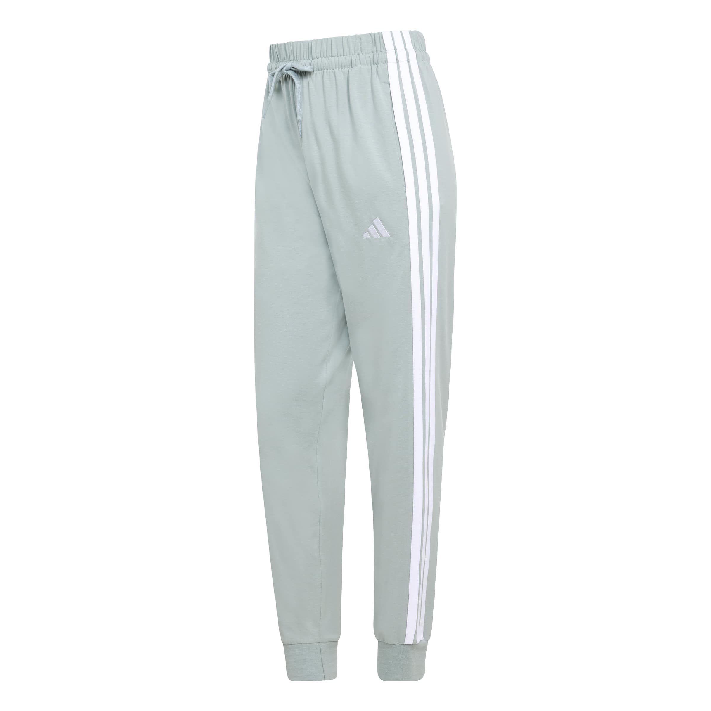adidas Women's Essentials 3-Stripes Jogger Pants, Wonder Sage/White, XXL