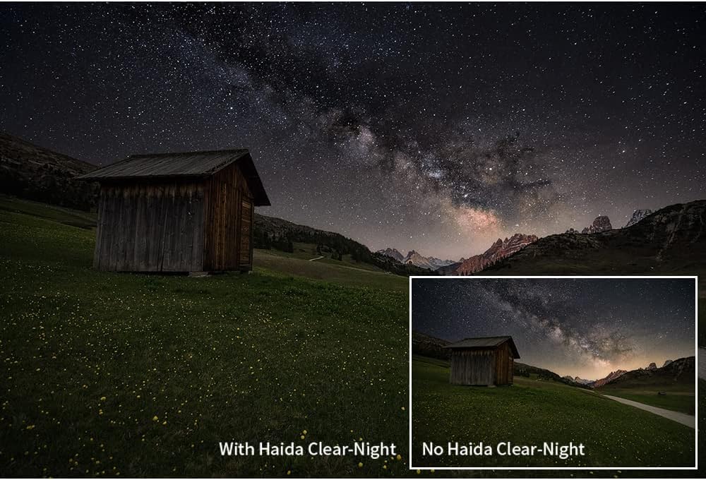 Haida Square Rectangular Light Pollution Filter 100 x 150mm Oversized NanoPro MC Multi-Coated Nano Coatings Optical Glass Clear-Night Filter Artificial Light Sources Reduction for Sky/Star