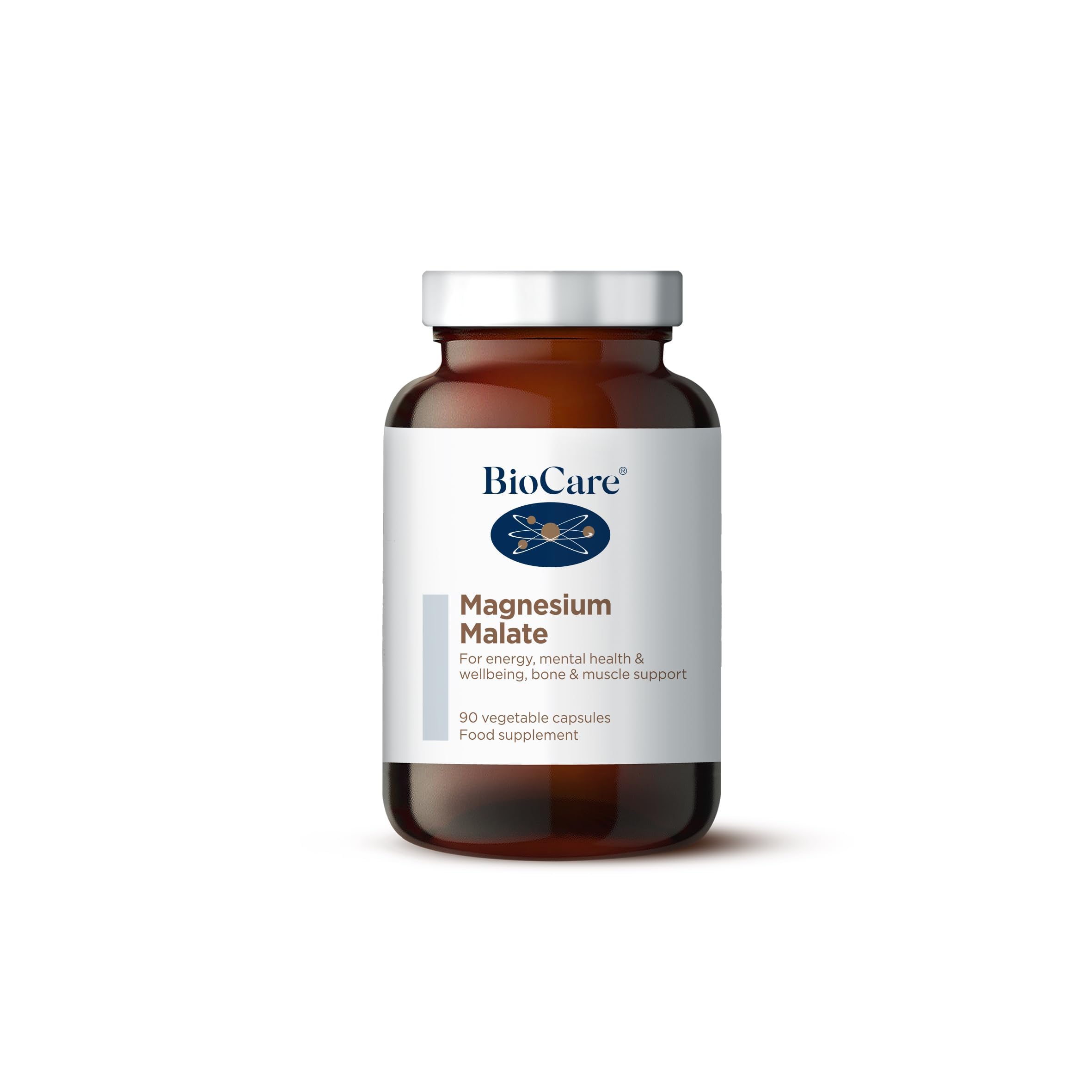 BioCare Magnesium Malate| Provides a Complex of Malic Acid and Magnesium For Healthy Metabolism | Energy Support | Helps Support Bone & Teeth Health| Helps Reduce Tiredness & Fatigue| 90 Capsules