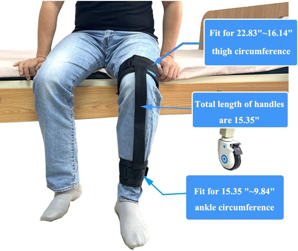 Thigh Lifter Leg Lifter Strap Hip Replacement Recovery Kit Knee Replacement Stroke Rehab Equipment for Bed, Wheelchair- Elderly, Handicap（L Size）: Health & Personal Care