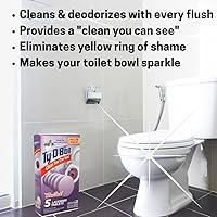 Vista 6 de Slow Release Toilet Bowl Cleaner Ty-D-Bol Toilet Bowl Cleaner Tablets Lavender Toilet Drop Ins 15 Total Tablets Bundle with 1 Pack of Rubber