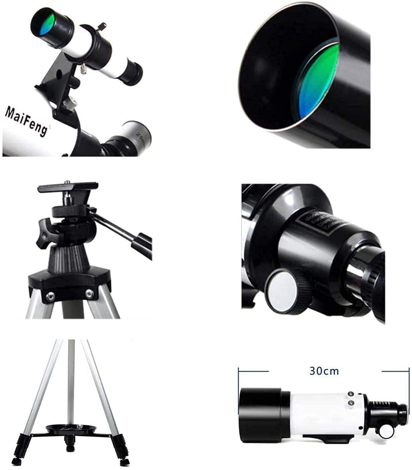 Telescopio astronomico Zoom 120X HD Scienze dell'educazione Telescopio Spaziale monoculare con treppiede Cannocchiale da 70 mm per Bambini Principianti