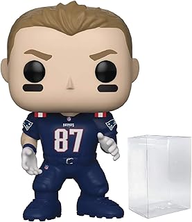 POP Football: Patriots - Rob Gronkowski (Color Rush) Funko Vinyl Figure (Bundled with Compatible Box Protector Case)