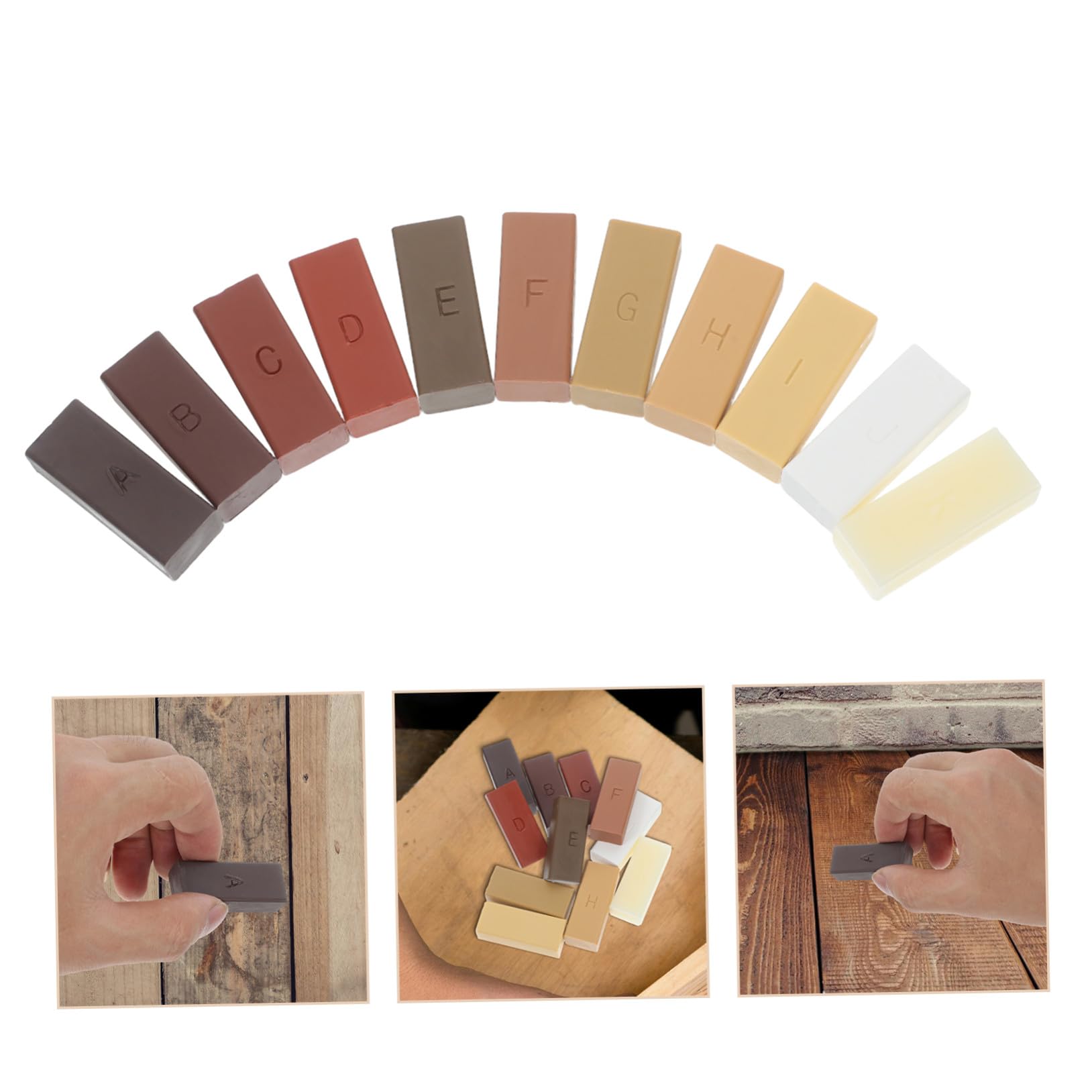 33 Teiliges Holz Reparaturwachs für Vinylboden Farbige Wachsklötze zur Einfachen Reparatur von Kratzern Rissen und Flecken Parkett PVC Linoleum Möbeln Türen und Treppen