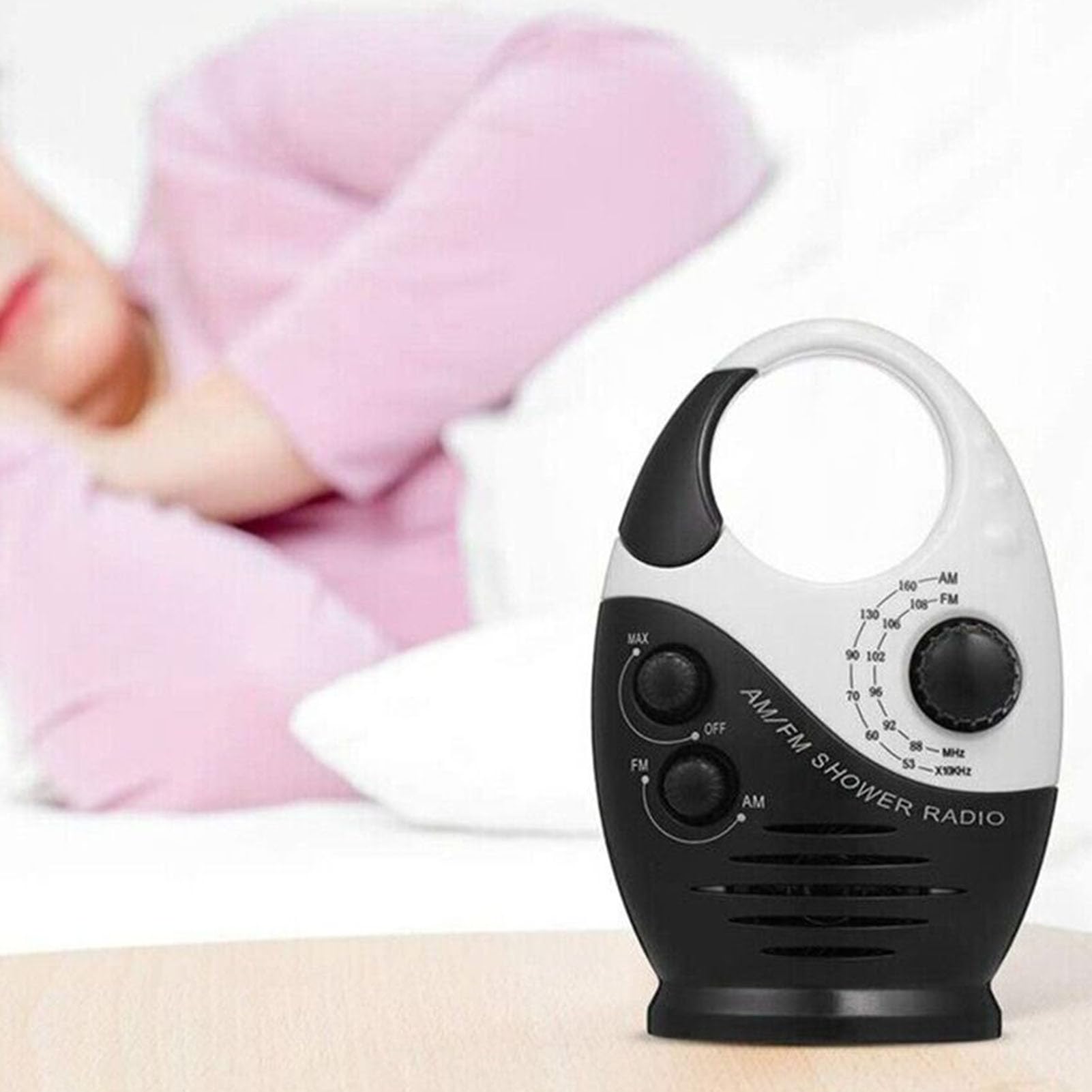 Radio extérieure étanche | Radio FM étanche | Radio Portable, Haut-Parleur léger pour, Salle de Bain, extérieur, Plage et Bain à remous