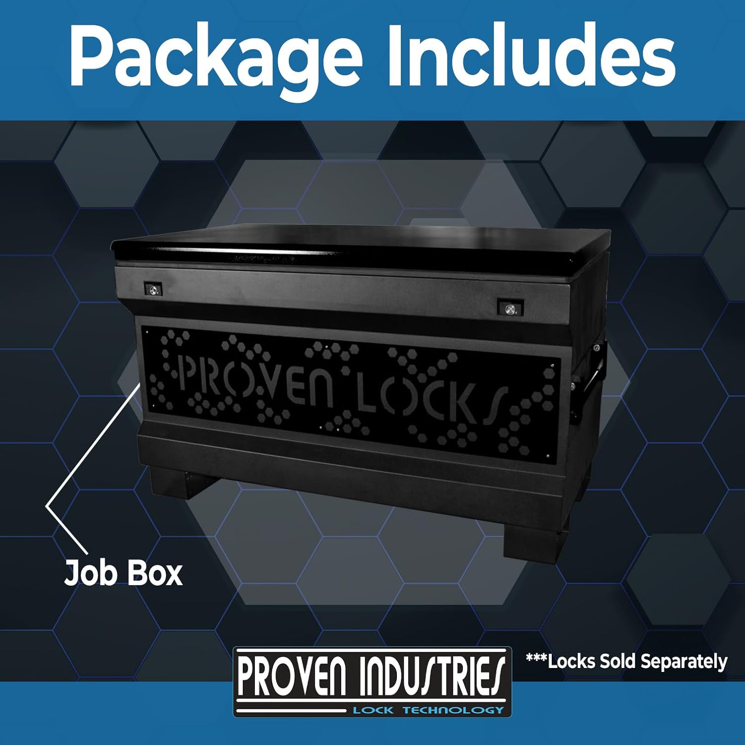 Proven Industries 48" Job Site Box, Heavy Duty Steel Tool Box, Made in the USA