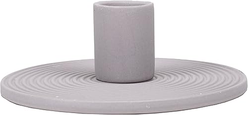 Miniatura 4 de Elanze Designs Portavelas cónicos de cerámica acanalados, decoración de manto, centro de mesa de comedor, artesanal, portavelas para velas cónicas,