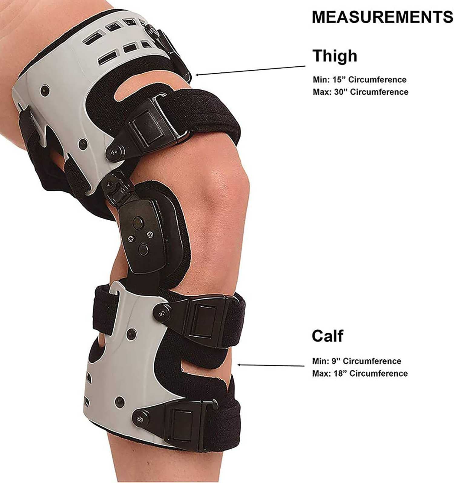 EKSED Unloader ROM Kniebandage, klappbarer Stabilisator, verstellbare Erholungsunterstützung für ACL, MCL, PCL-Verletzung, Meniskusriss, Arthritis