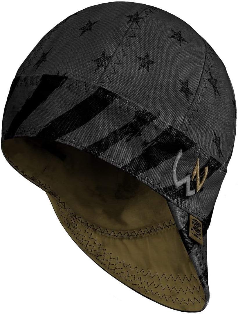 Welder Nation 8 Panel 10 oz Welding Premium Cap 100% Cotton Interior & Duck Canvas Exterior - Protective Durable Heavy-Duty