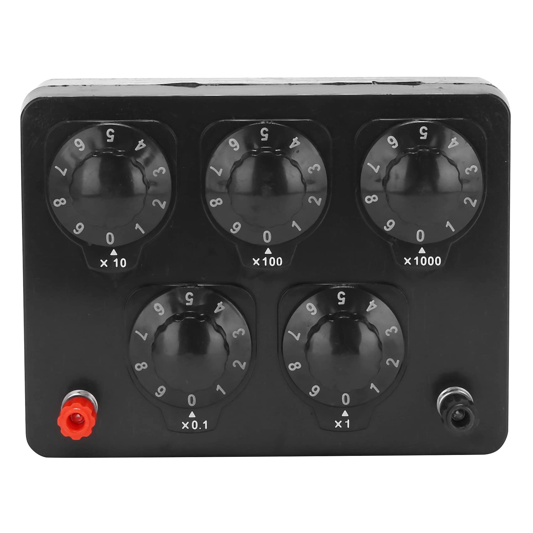 Tlilyy Scatola di resistenza variabile decade scatola di resistenza 0-9999,9 Ohm 165X125X60MM per lezioni fisiche