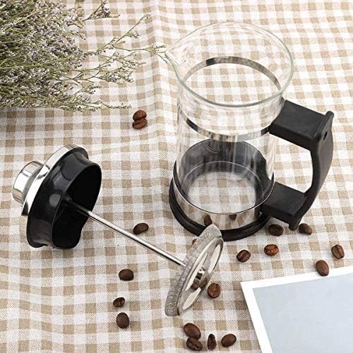 French Press Coffee Pot and Teapot (600ml and 350ml),304 Stainless Steel Coffee Press with 3 Filters - No Residue - Heat Resistant Borosilicate Glass - Easy to Clean (350ml)