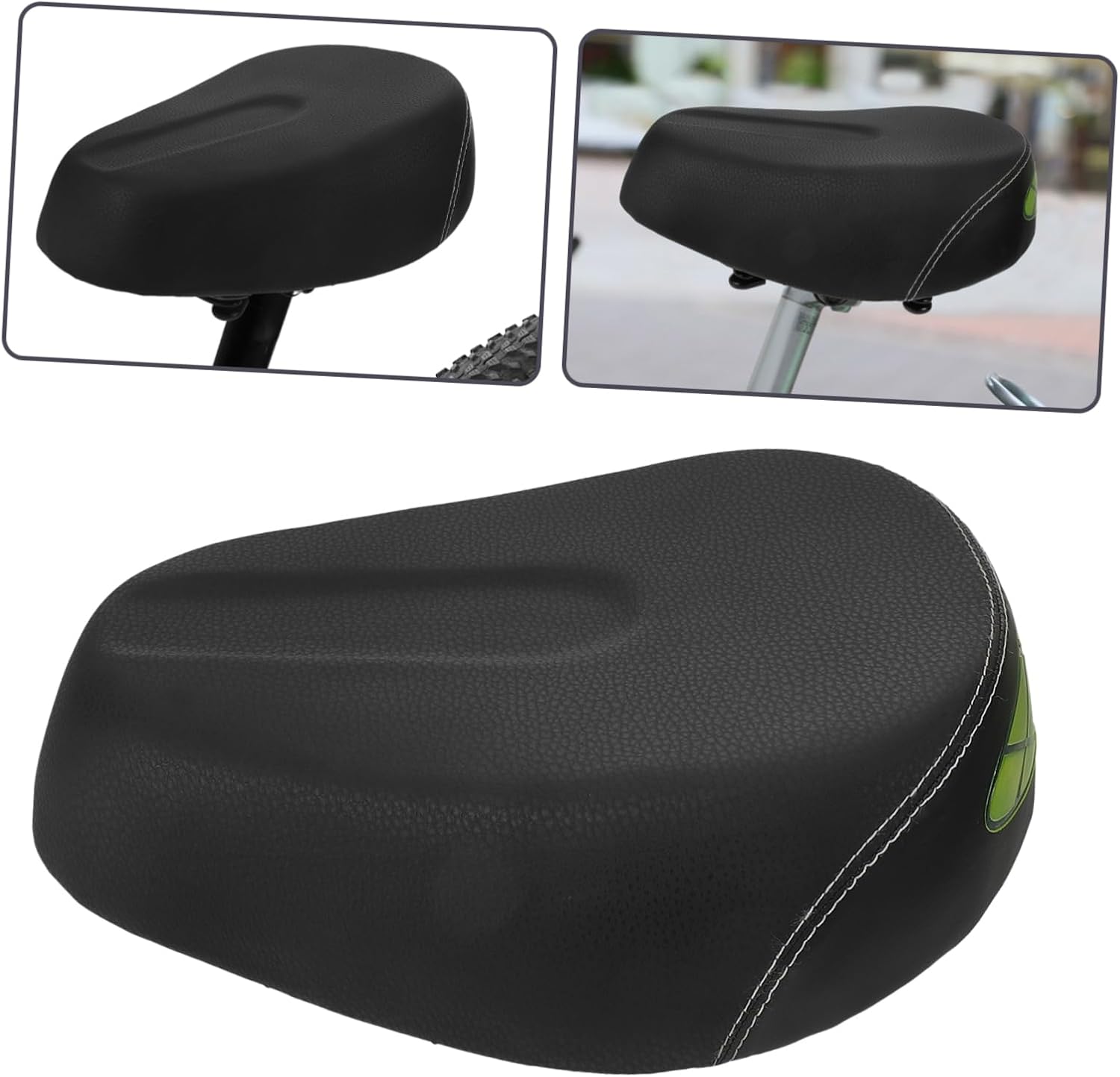 Electric Bike Saddle Cushion Extra Wide Replacement Seat for Comfort Electric Shock Absorbing Design Reflective Warning Markers Fit for Models