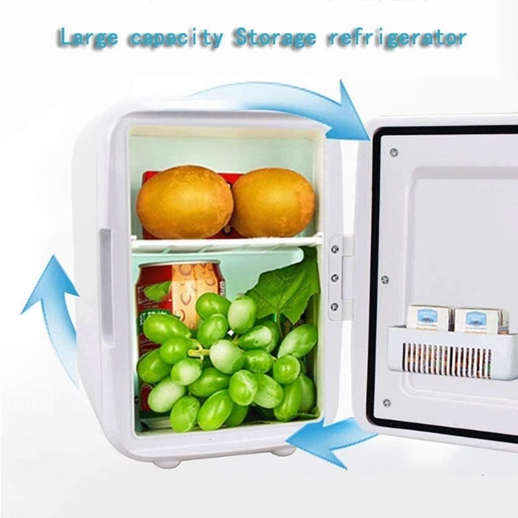 Mini Fridge, 4 Liter Portable Thermoelectric Cooler for Beverage, Food, Cosmetics, Home, Office and Car (Color : Pink) (Pink)