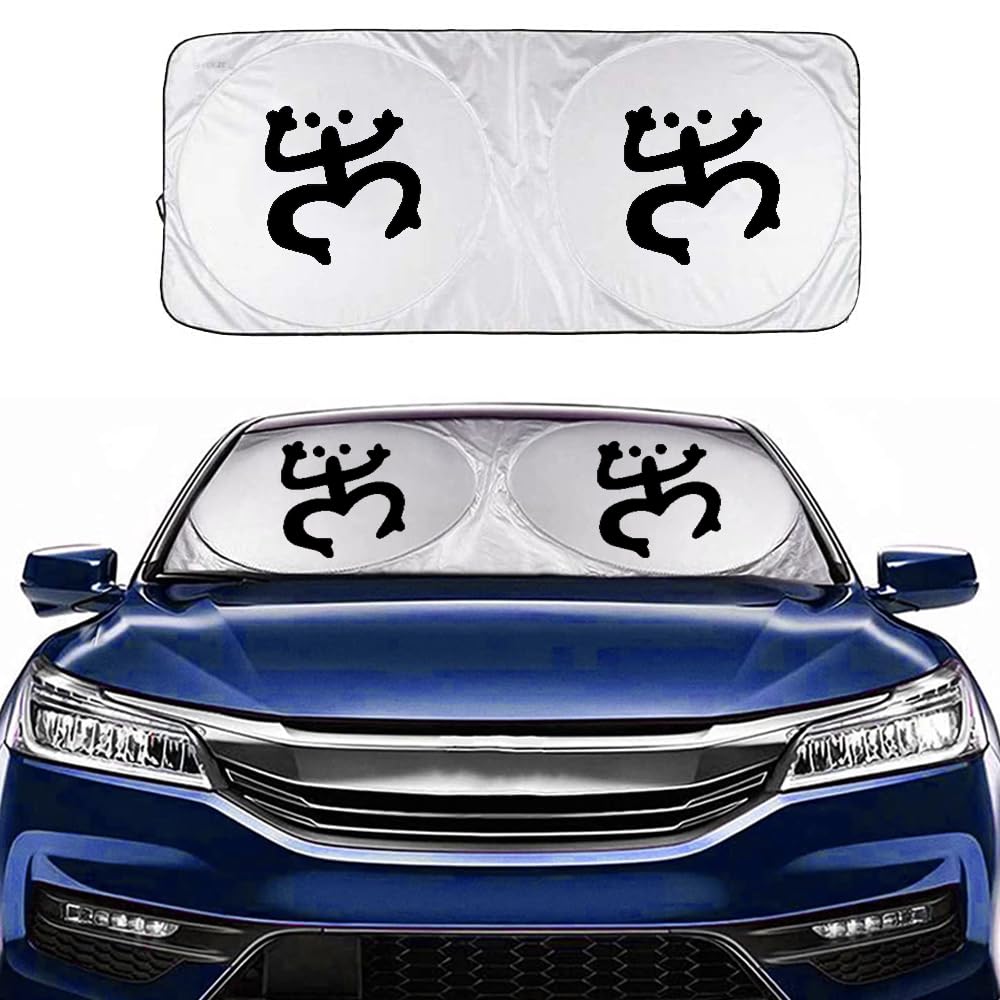 Car Windshield Sun Shade Compatible with Coqui Puerto Rico Frog Taino, Front Window Windshield Blocks UV Rays Sun Visor Protector Sunshade