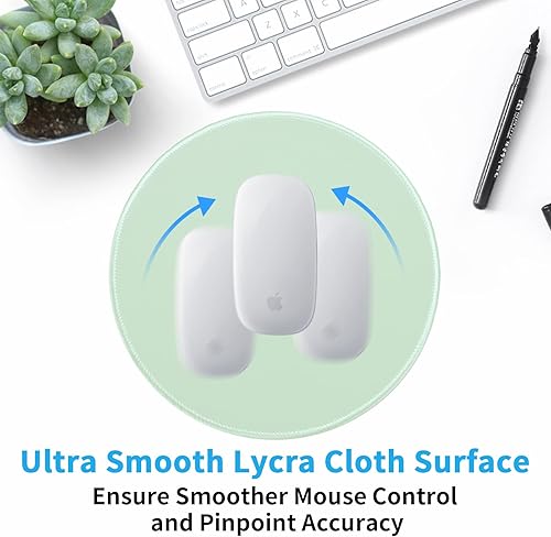 Miniatura 2 de Dapesuom Alfombrilla redonda para mouse, 8.7 x 8.7 pulgadas, con textura de alta calidad, lavable, base de goma antideslizante, bonita alfombrilla