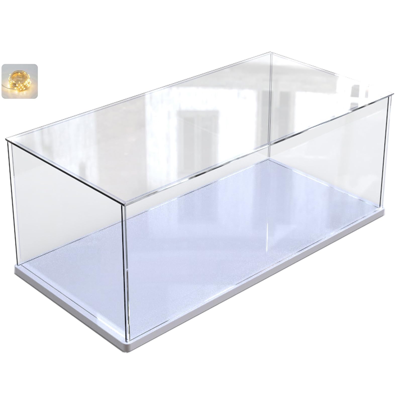 Vitrina Expositora para Lego 42172 McLaren P1 42143 SP3 42156 42096 42115 42083 1:8 Maqueta Coche Colecciones, Expositor Cajas Transparente Grande Vitrina Acrílica 3MM, Interior Blanco 60x30x20cm — view 35