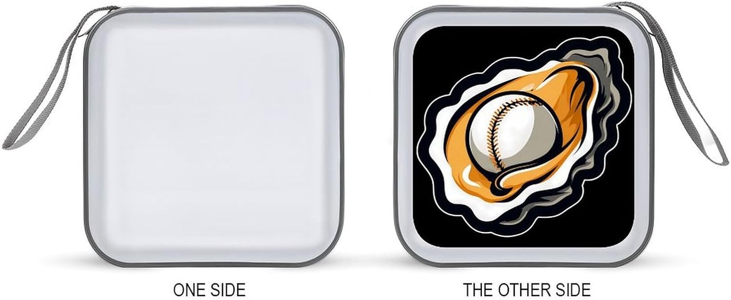 Oysters Baseball Ball Protective CD Case Storage Rack 40 Capacity DVD Holder Organizer Car Travel