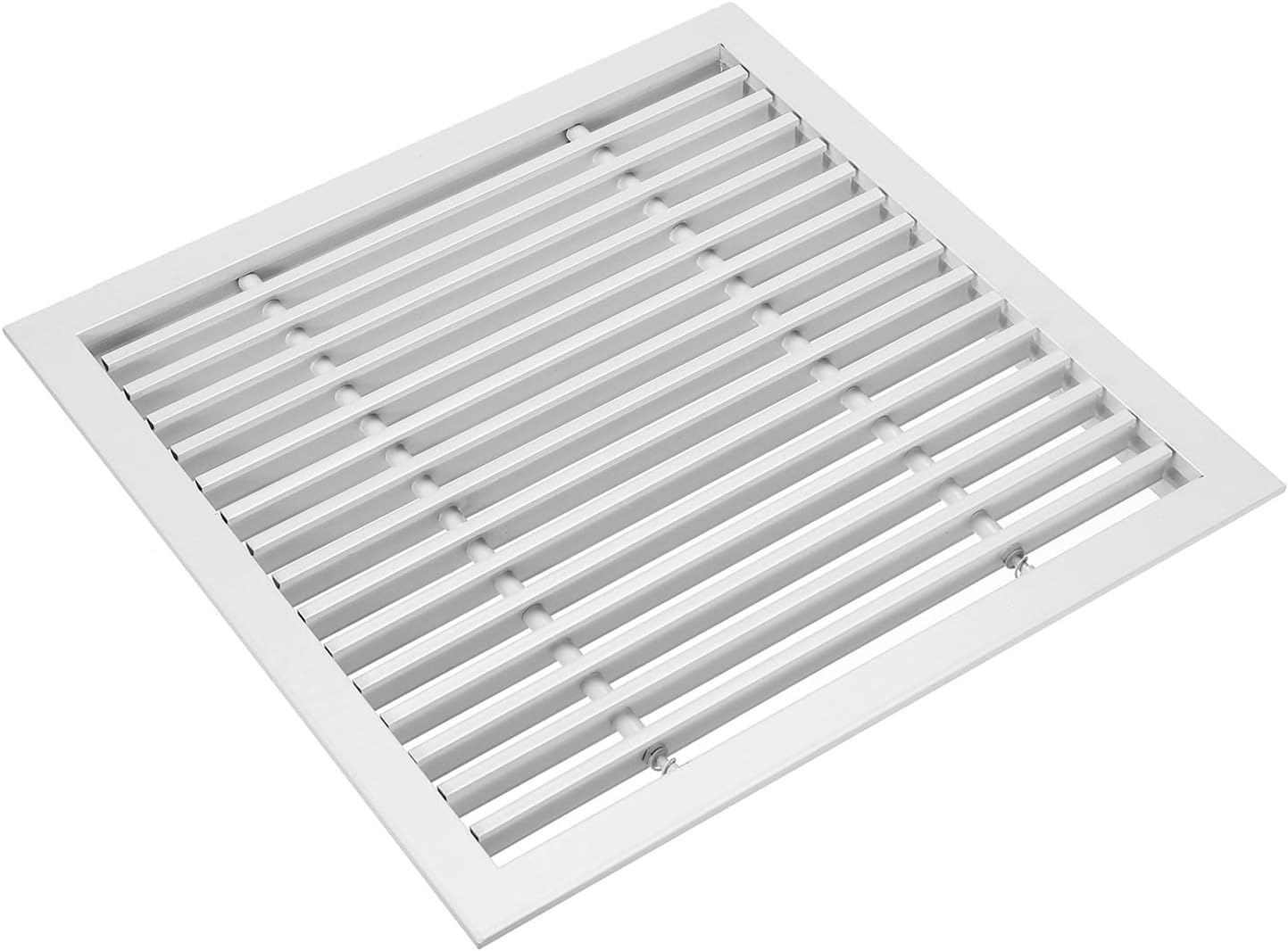 PATIKIL 12x12 Inch Linear Bar Air Vent Grille, 1 PCS Removable Aluminum Register Vent Cover Grille Air Diffuser for Ceiling, Sidewall HVAC Air Supply and Return, White