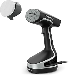 Rowenta Steam Force, Cepillo de vapor 2000 W, Vapor continuo 30 g/min, Golpe de vapor de 90 g/min, Rápido calentamiento Higieniza y desinfecta, 2 ajustes de vapor, Negro/Plata, DR8250