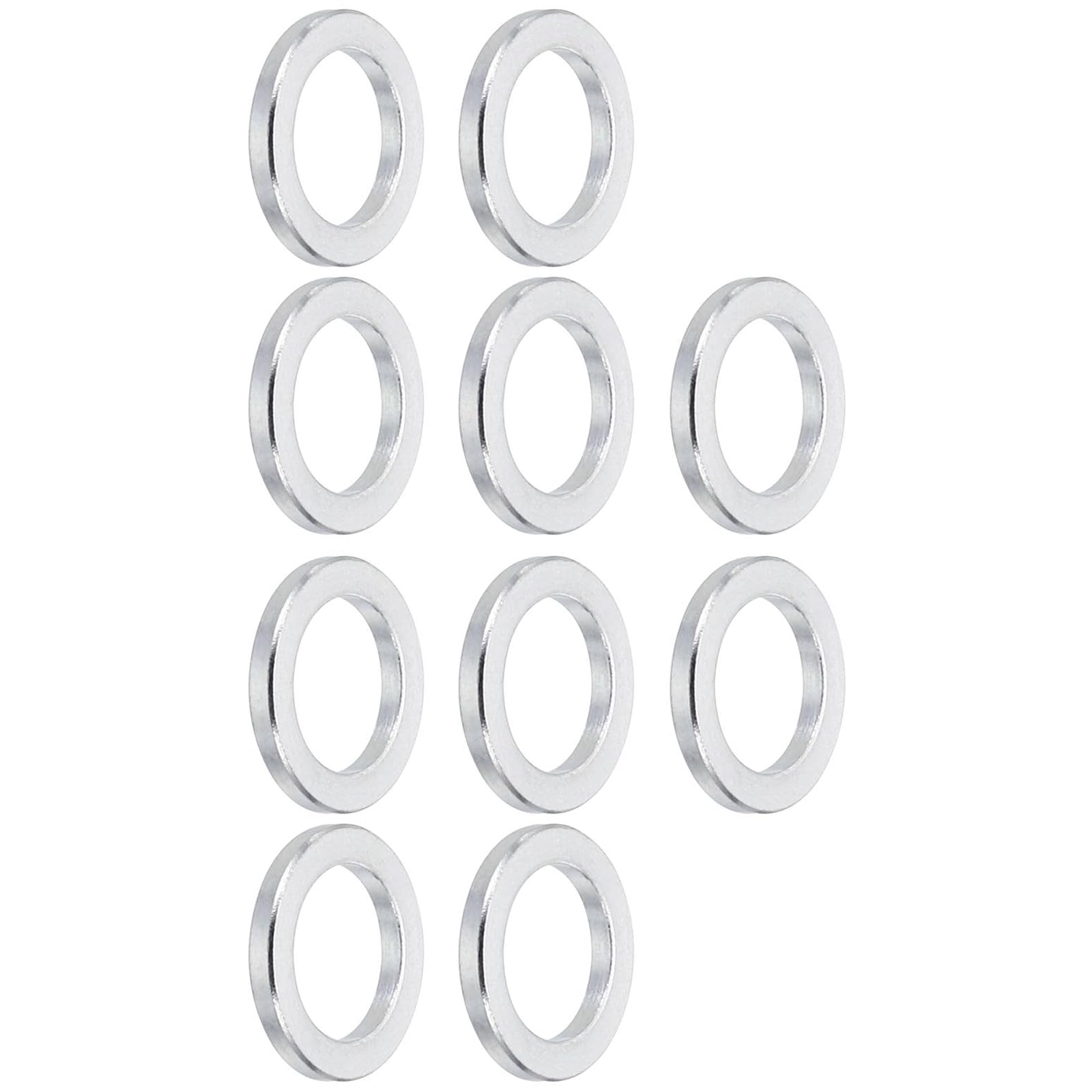 TOP-VIGOR 10Pcs M8 Aluminum Spacer, 8.2mm ID x 12mm OD x 1.5mm Length Metal Spacer