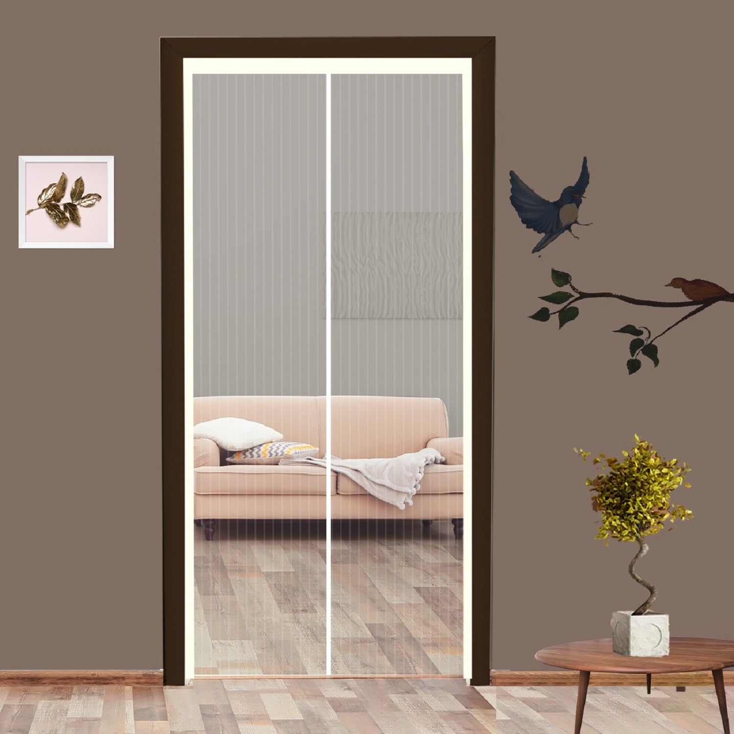 Classic Mosquito Net for Door Polyester Magnetic Curtain Auto Closing Insect Screen for All Door Types with Self Adhesive Hook Tape(200X130,Ivory) (B0BR7LDR45) Amazon Price History, Amazon Price Tracker