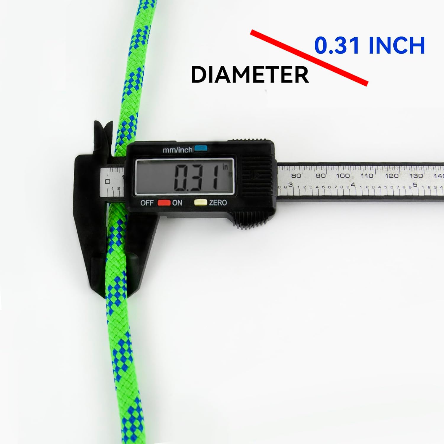 SEAMUS 8mm Prusik Accessory Cord 30M (100ft) UIAA Rock Climbing Rope 14Kn High Tensile Strength Rock Climbing Accessories Cord Double Braid Nylon Cord for Mountain Tree Climbing,Fire Rescue