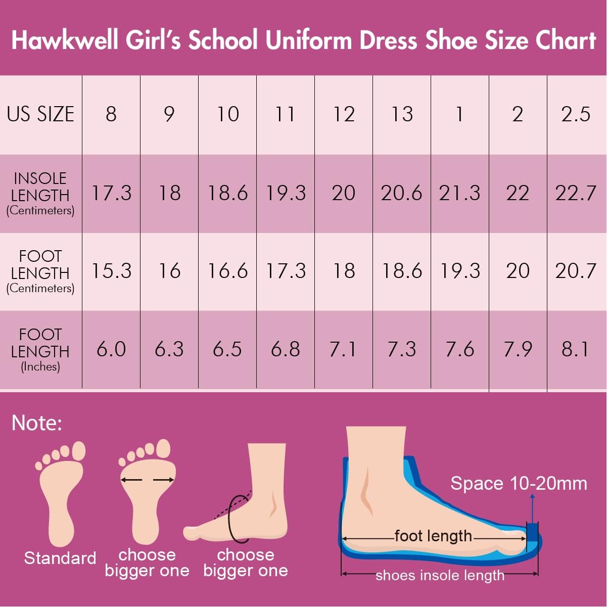  | Hawkwell Girl's Strap School Uniform Dress Shoe Mary Jane Flats (Toddler/Little Kid) | Flats