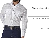 Vista 16 de Wrangler Camisas deportivas de manga larga con botones a presión y dos bolsillos para hombre Marrón (Dark Tan)