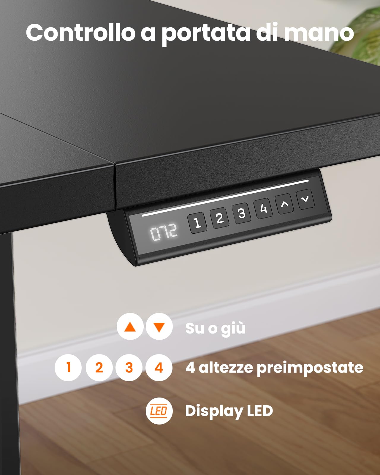 ErGear Scrivania Regolabile in Altezza da Ufficio, 140x80cm, Nero