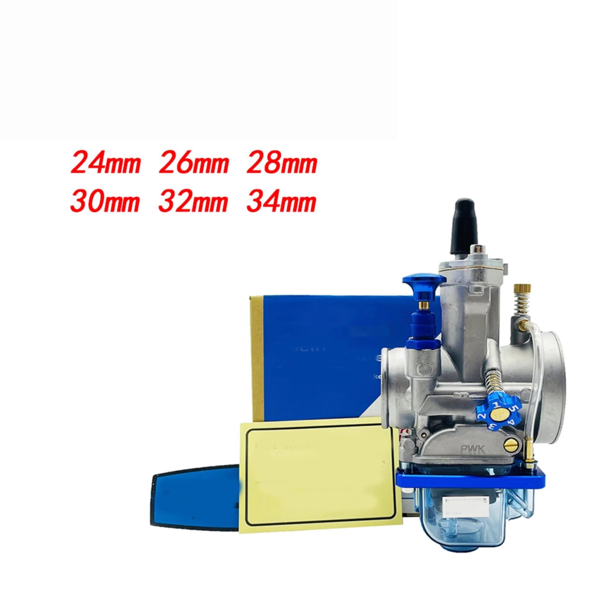 CNC PWK24 26 28 30 32 34mm Moto Carburatore Trasparente Blu Coperchio Inferiore Modificato Auto da Corsa