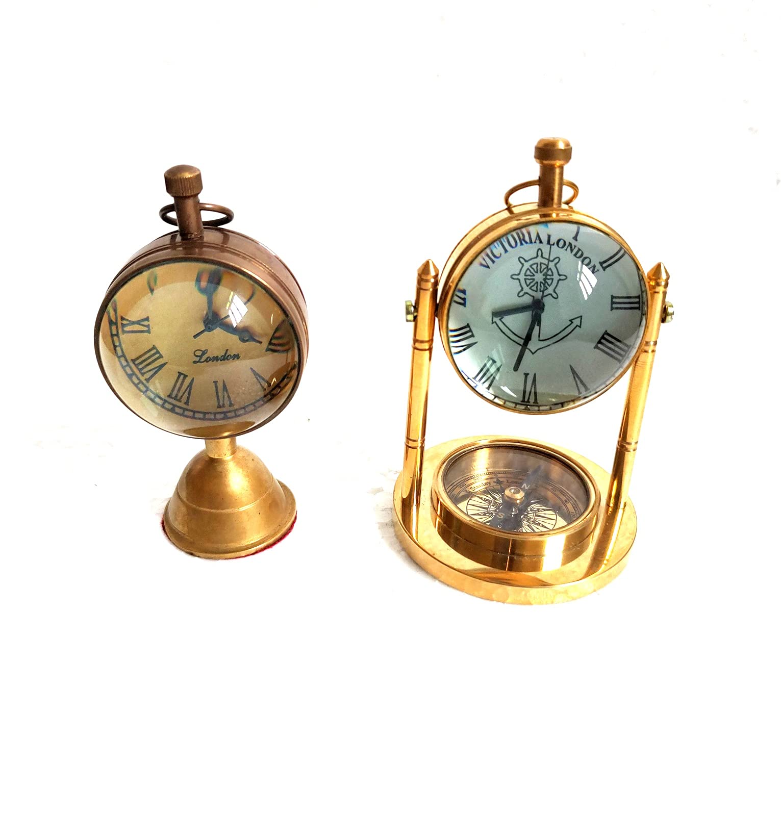 Reloj de escritorio antiguo para decorar salones clásicos y despachos profesionales