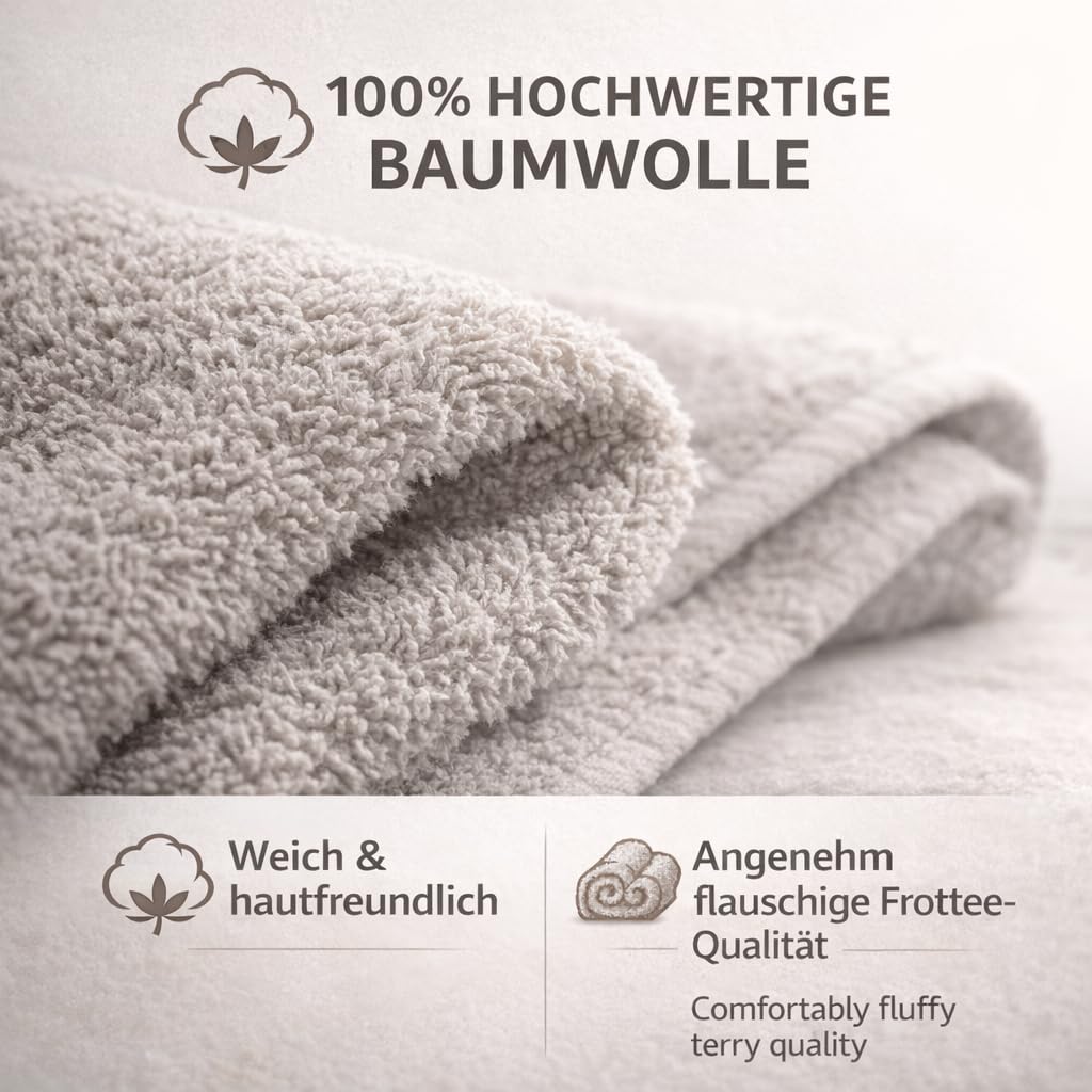 Betz Toalla de baño XXL Palermo 100% algodón 100x200 cm Color Gris Piedra