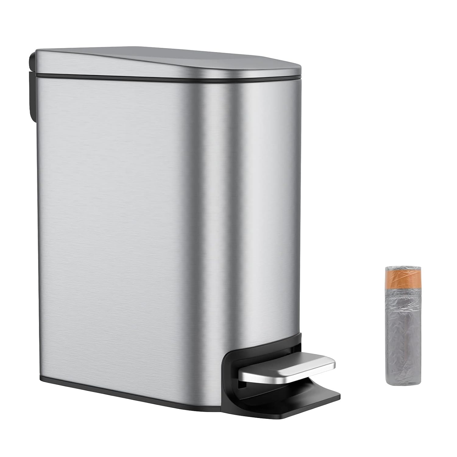 Buy BETHEBEST 6 Liter/1.6 Gallon Bathroom Trash Can with Lid,Stainless