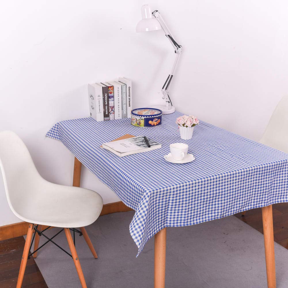 Nappe lavable en coton lin bleu protection de bureau efficace