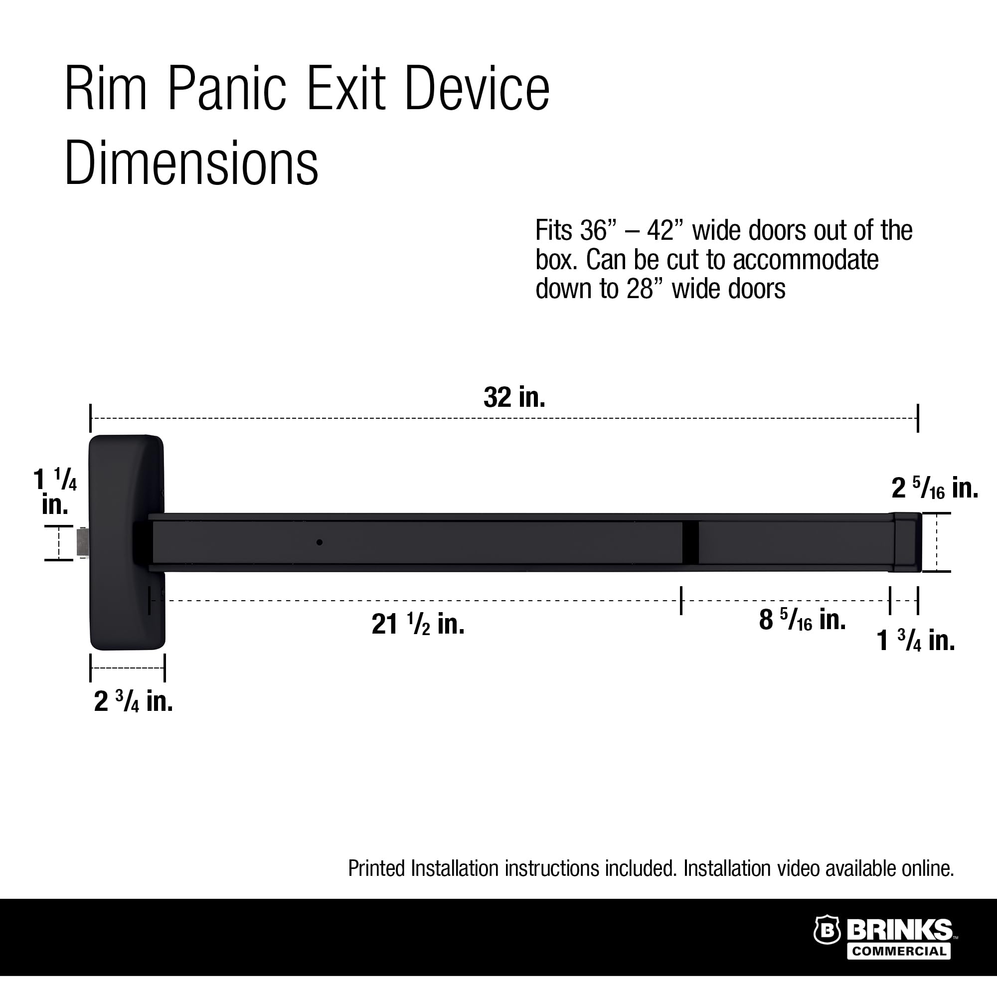 DONTPANIC TYPE-03 BUSINESS ＋1.5 Amazon.com: Brinks Commercial Rim Panic Exit Device, Matte