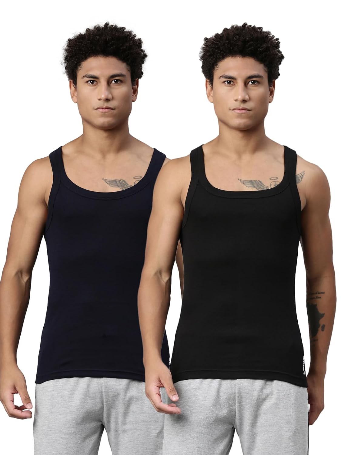 Levi's 015 Men's Rib Pure Cotton Solid Vest - Square-Neck, Sleeveless Side Branding, Snug fit with Easy Tucked (Pack of 2) - Review, Price and Buying Guide