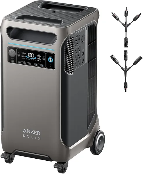 Anker SOLIX F3800 Portable Power Station, 3840Wh, LiFePO4 Batteries, Ultra-High 6000W AC Output with 120V/240V, Solar Generator for Home Backup, RVs, Emergencies, Power Outages, and Outdoor
