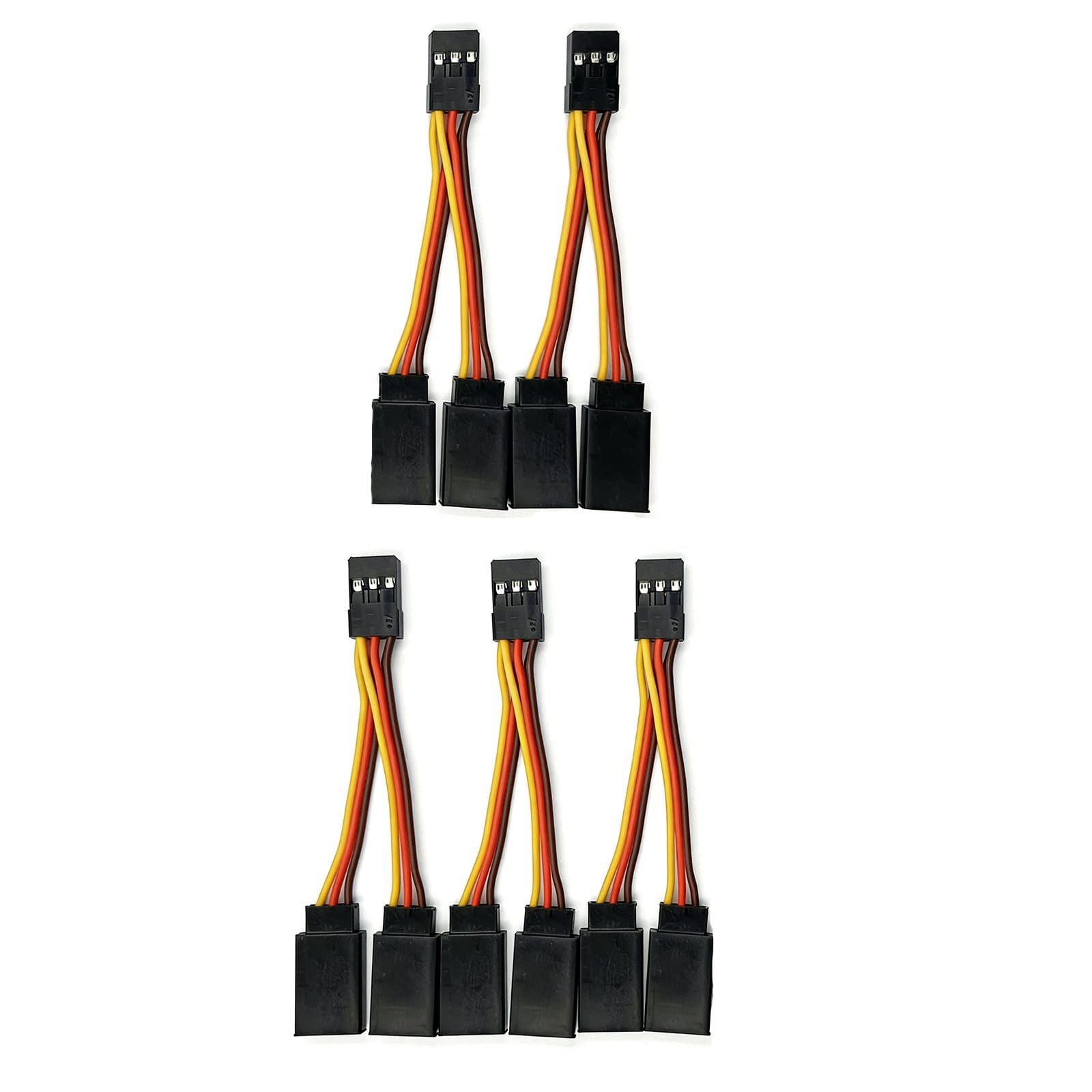 5 Unidades Cable Divisor Y para Servo 20AWG - Cable de Extensión para Receptor RC - Compatible con Futaba, JR, Hitec - 7 cm