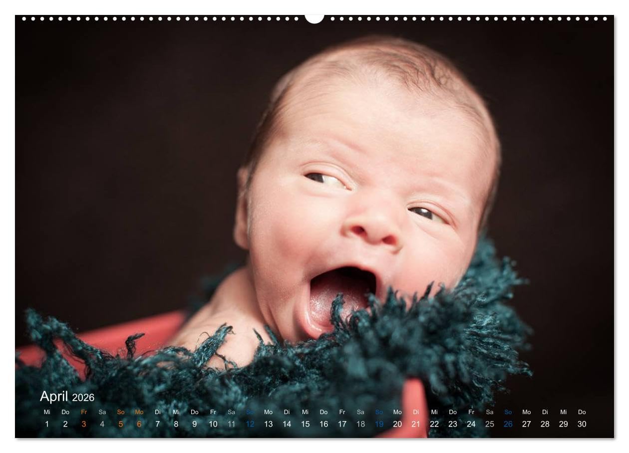 Baby - süße Träume (Wandkalender 2026 DIN A2 quer), CALVENDO Monatskalender: Baby - süße Träume, ein unwiderstehlicher Kalender, an dem man nicht vorbeigehen kann (CALVENDO Menschen)