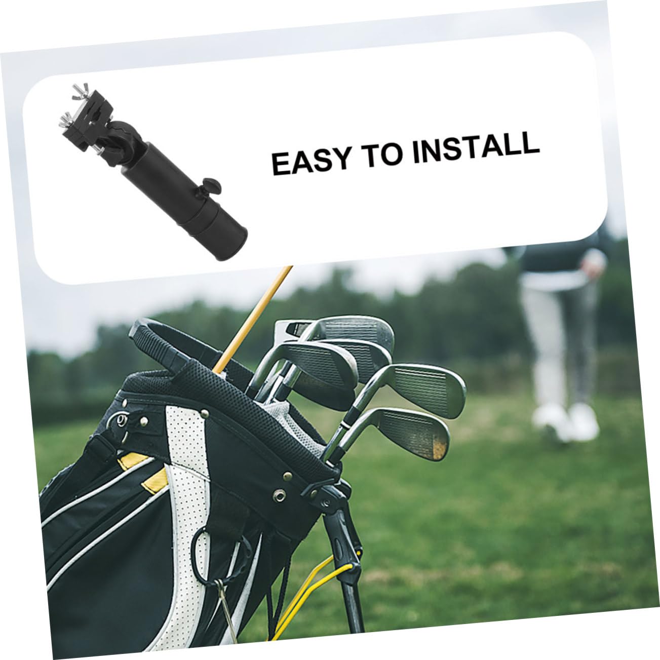 2Piezas Soporte de Paraguas para Carrito de Ajustable y Duradero para Golfistas Compatible con Paraguas Estándar Estable y Portátil